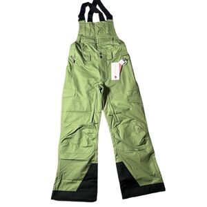 Obermeyer Carver Bib Ski Pants Mens L NWT Waterproof Thyme Green